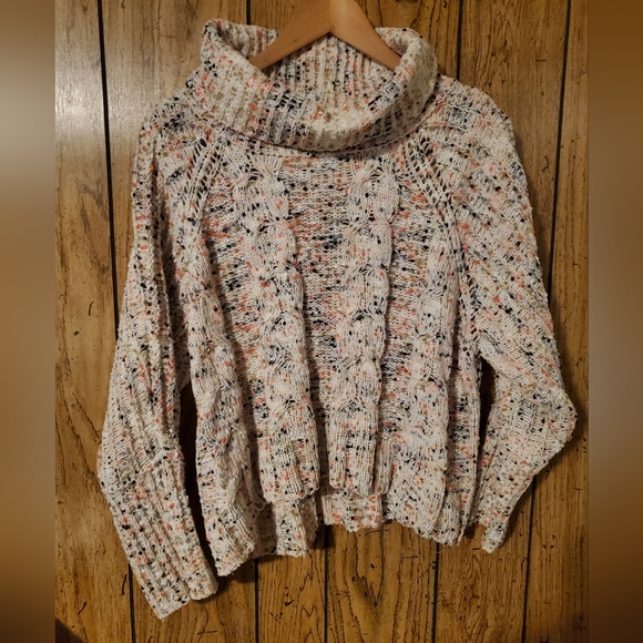 MOON & MADISON / ANTHROPOLOGIE Speckle Confetti Knit Turtleneck Sweater - Medium - Picture 2 of 7
